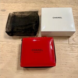 CHANEL Glossy Red Makeup Travel Bag Case